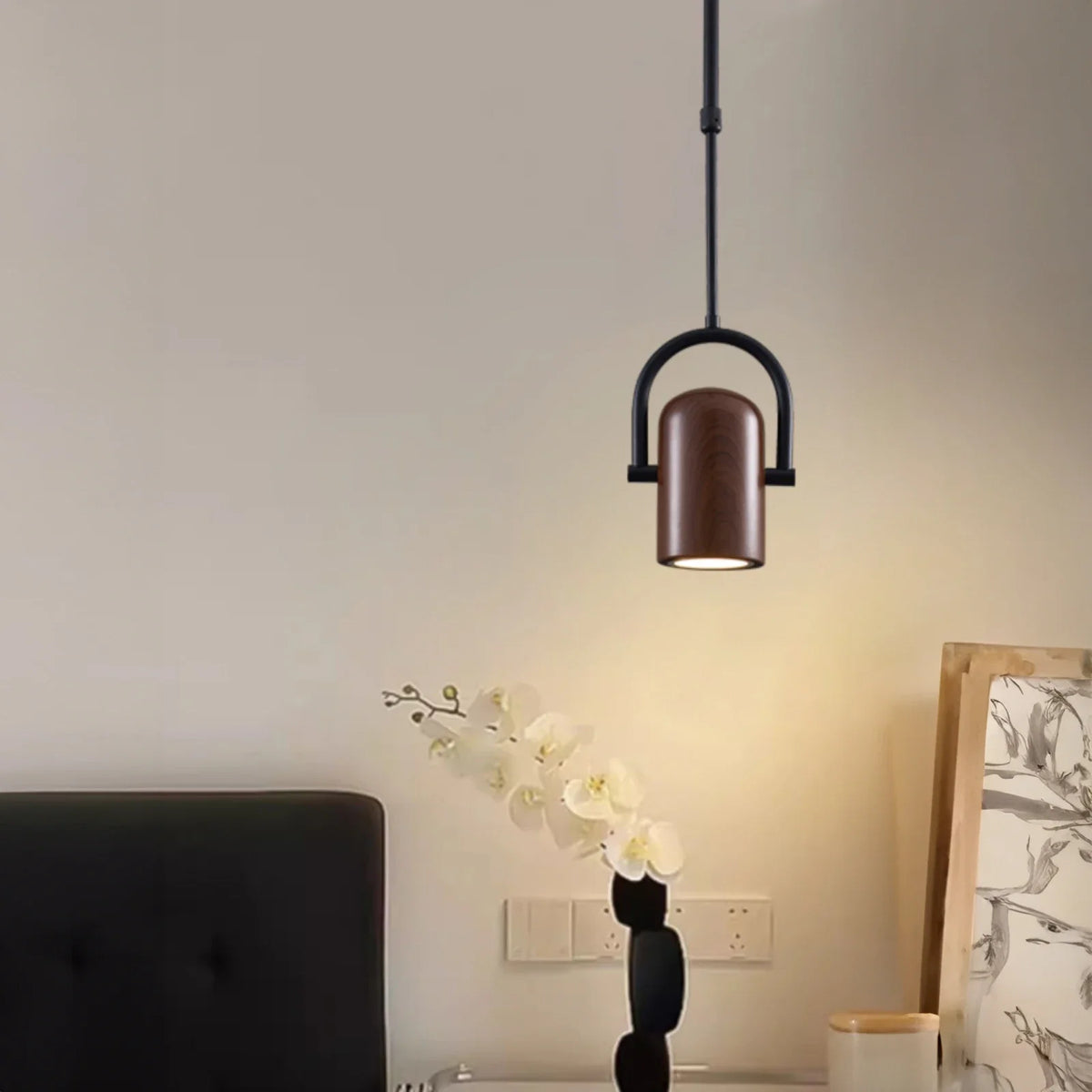 suspension LED nordique avec projecteur mural réglable - vue 4 sur 7