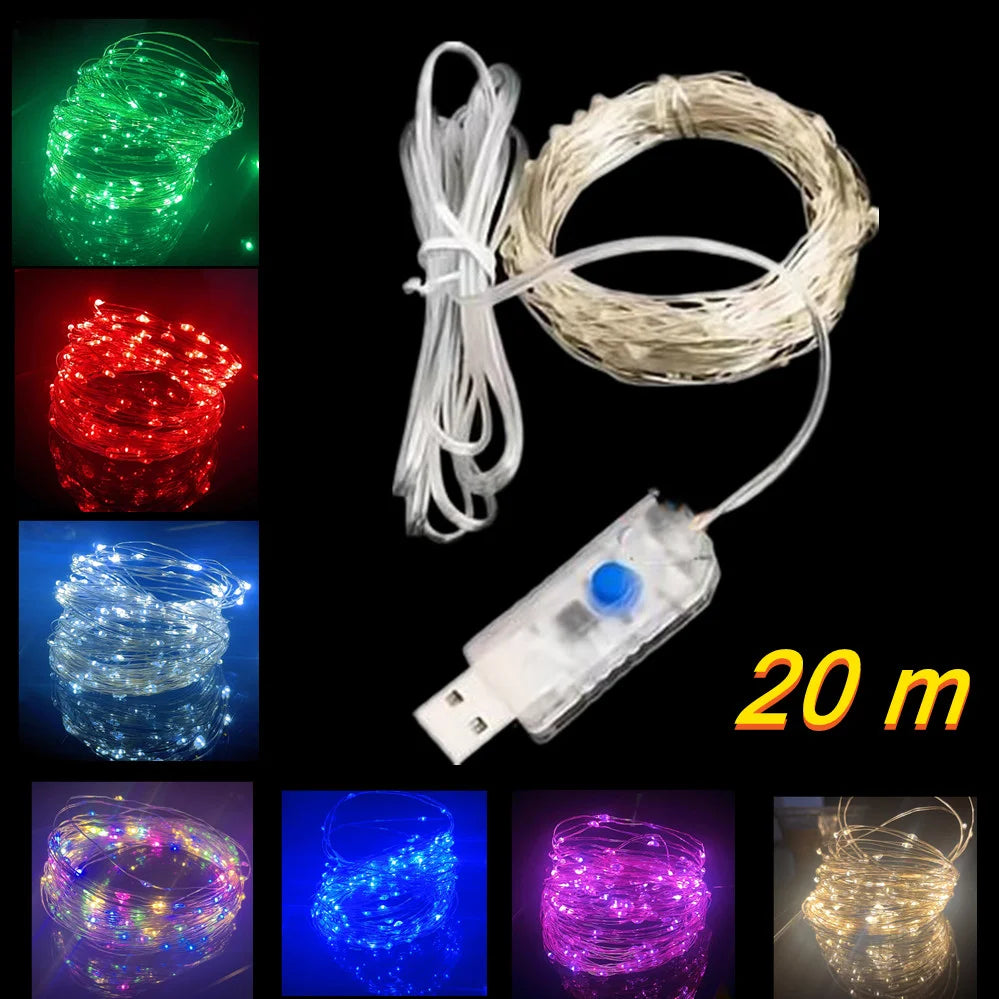 Waterproof USB LED string lights for party decorations