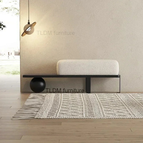 Nordic wooden ottoman simple design for various spaces