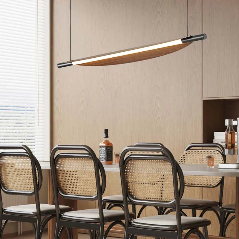 Japanese walnut wood chandelier retro style for interior decoration