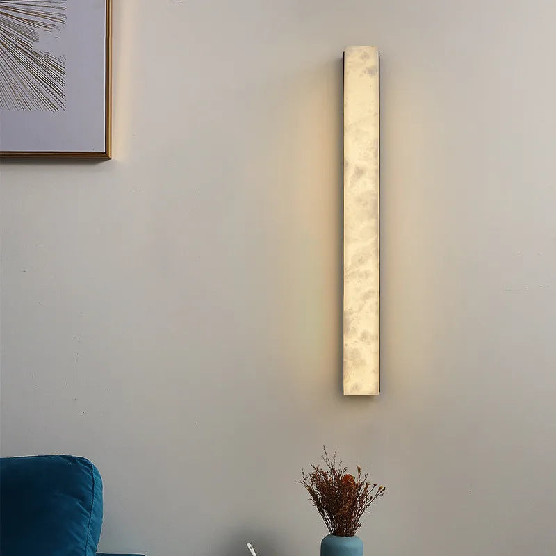 Marble and copper wall light