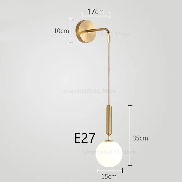 Modern nordic style LED wall light, simple decorative luxury - vue 11 sur 12