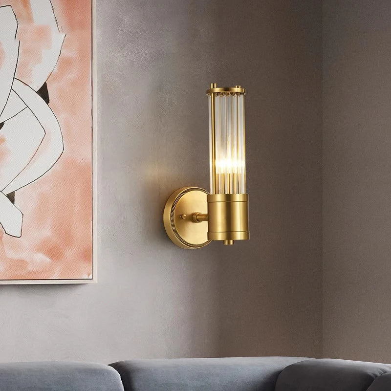 Retro copper wall light for an elegant interior