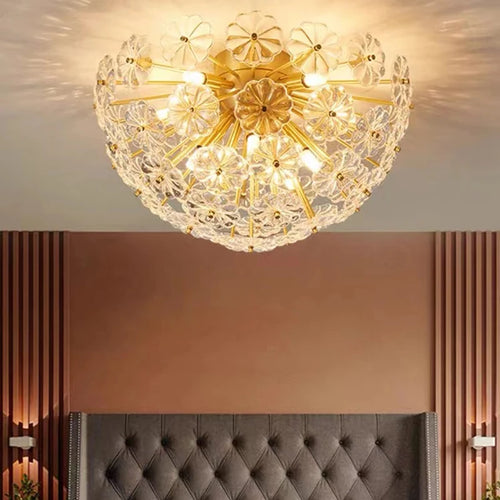 Luxury nordic crystal glass ceiling light for modern interiors - vue 2 sur 9