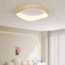 Round wooden ceiling light with remote control for indoor lighting