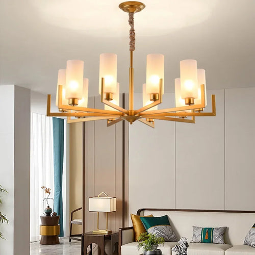 Retro Chinese style luxury LED chandelier pendant light - vue 4 sur 16