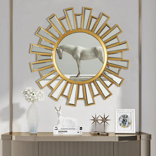 round decorative mirror for restaurant and bathroom - vue 3 sur 8