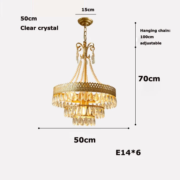 Crystal teardrop LED chandelier for interior decoration - vue 7 sur 14