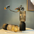 striped glass vase for elegant floral arrangement