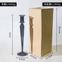 Retro glass candle holder for home and wedding decor