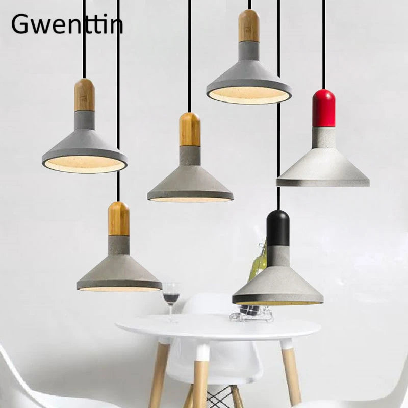 Vintage cement stone pendant chandelier for modern decor