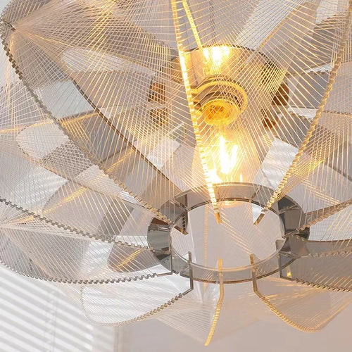 Minimalist postmodern pendant light with elegant geometric patterns - vue 5 sur 7