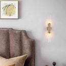 Art deco wall light in glass and gold metal with elegant design for interiors