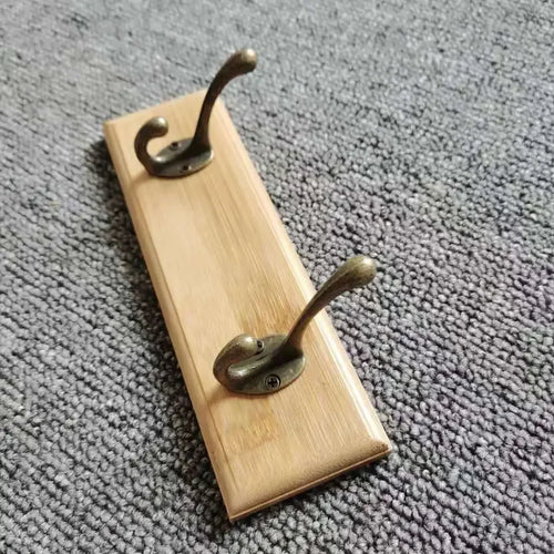porte-manteau mural en bois pour rangement pratique - vue 10 sur 23