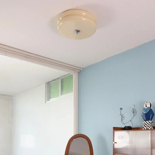 designer glass ceiling light for elegant modern lighting - vue 3 sur 10
