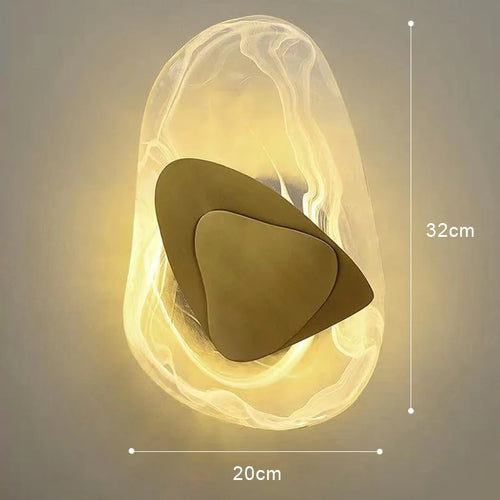 Creative LED glass wall light for art decoration - vue 9 sur 8