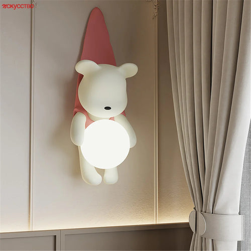 Korean style resin LED wall lamp for interior decoration