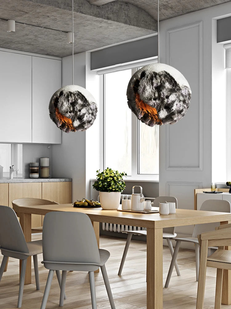 Modern moon-shaped chandelier for interior decoration