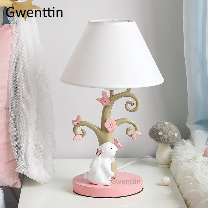 Decorative cartoon rabbit table lamp for children - vue 4 sur 7