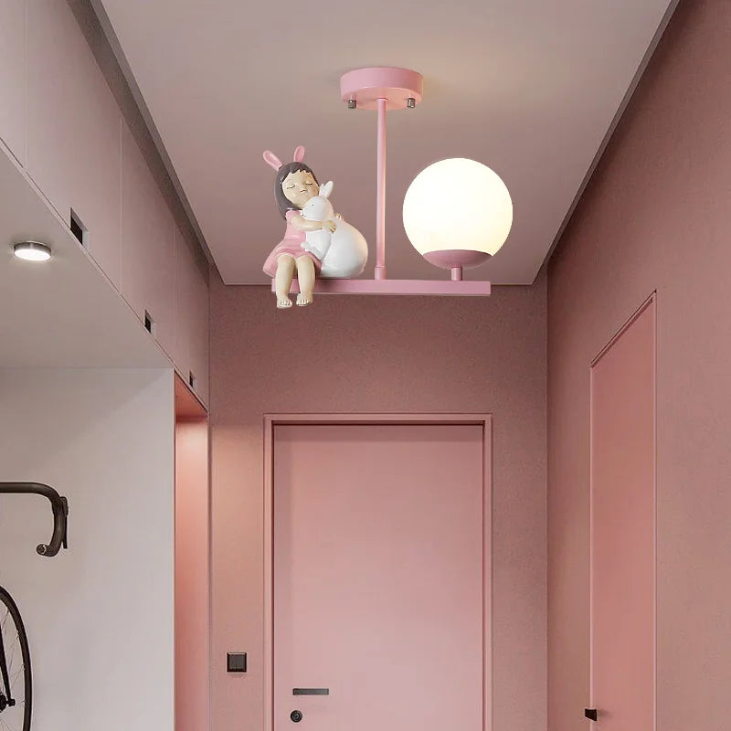 Children's bedside LED ceiling light - vue 3 sur 9