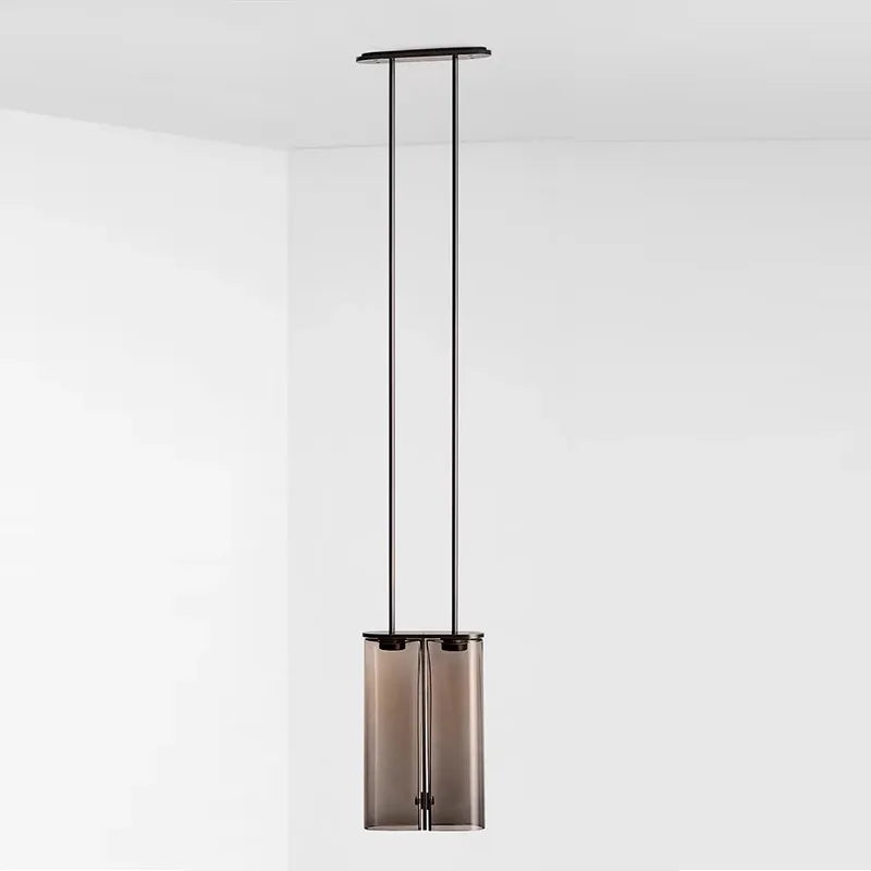 Modern Italian design glass LED pendant light - vue 3 sur 11