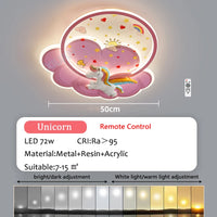 Astronaut cloud-shaped LED dimmable chandelier with remote and eye protection