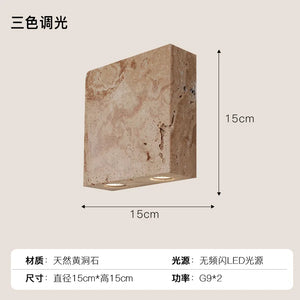 Nordic retro stone wall light for elegant interior