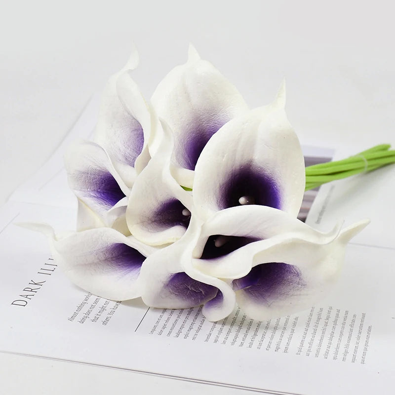 lot de fleurs artificielles lys calla pour mariage et décoration - vue 8 sur 17