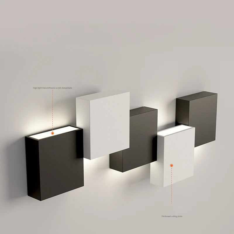 Modern minimalist luxury creative long strip wall light - vue 5 sur 9