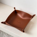 Leather storage tray for dice, jewellery and keys