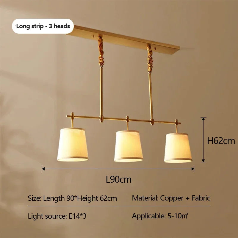 Modern nordic luxury copper LED ceiling light