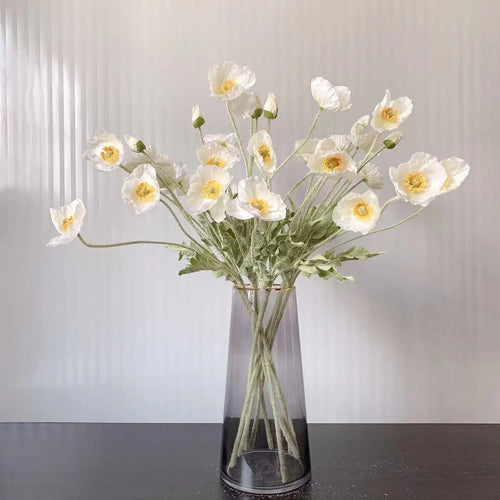 Artificial poppy flower bouquet for home, garden, and party decoration - vue 4 sur 26