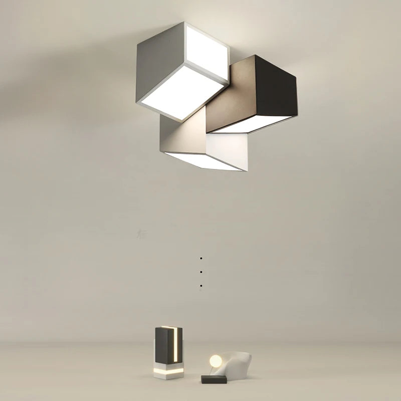 Minimalist modern geometric ceiling light for entrance