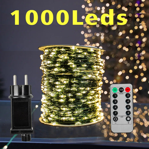 1600 led string lights for outdoor decoration and festive events - vue 2 sur 8