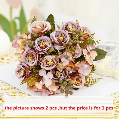Silk artificial rose bouquet for Valentine's Day - vue 13 sur 12