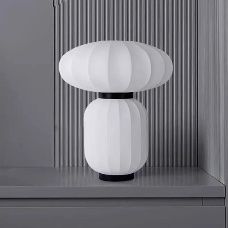 Silk table lamp wabi-sabi style for living room bedroom creative decor kitchen dining designer lighting - vue 5 sur 7