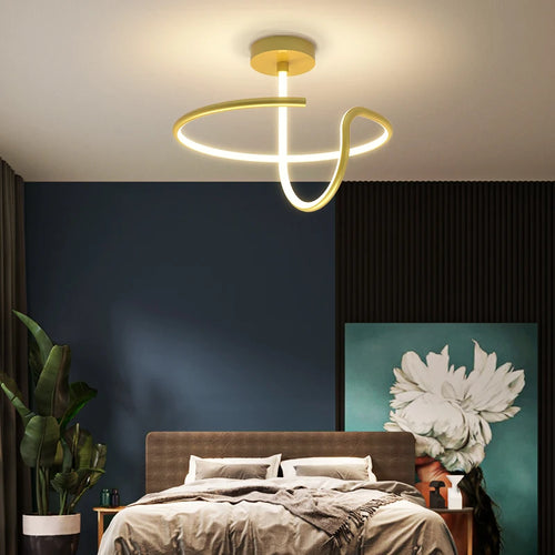 Tondi modern minimalist LED ceiling light for hallway bedroom living room - vue 5 sur 12