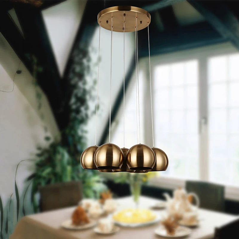 Retro American style metal ball pendant light for restaurants and bars