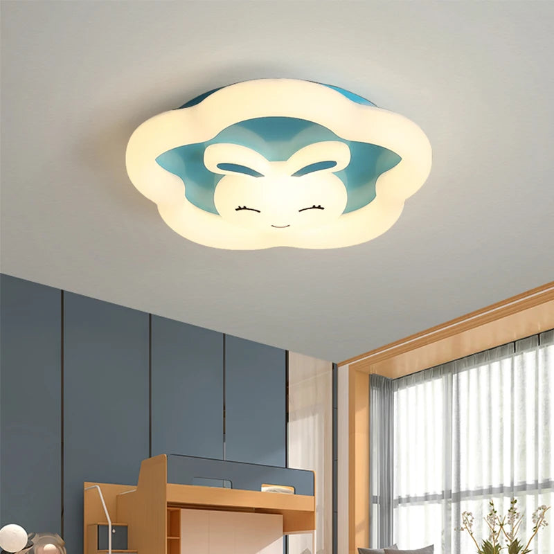 Simple children's ceiling light with creative bunny cartoon design - vue 4 sur 9