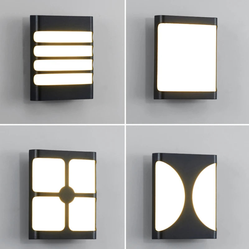 Outdoor waterproof LED wall light for street, balcony, garden, hallway and stairs