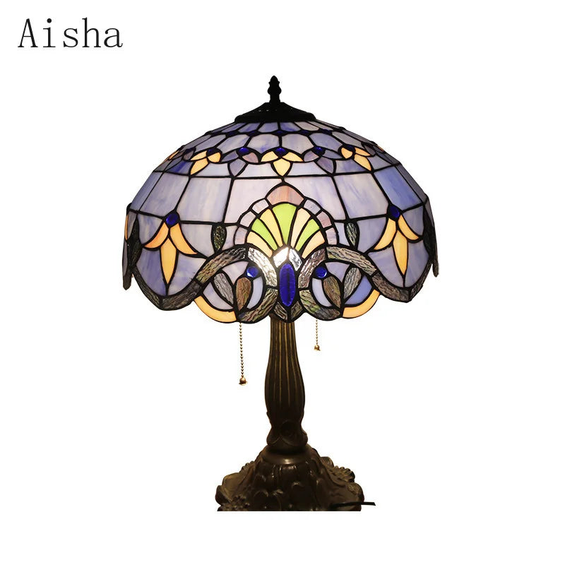 Handmade glass pendant light nordic style peacock home decor - vue 4 sur 14