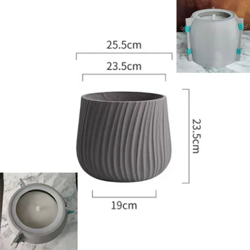 Silicone mould for concrete flower pot - vue 11 sur 13