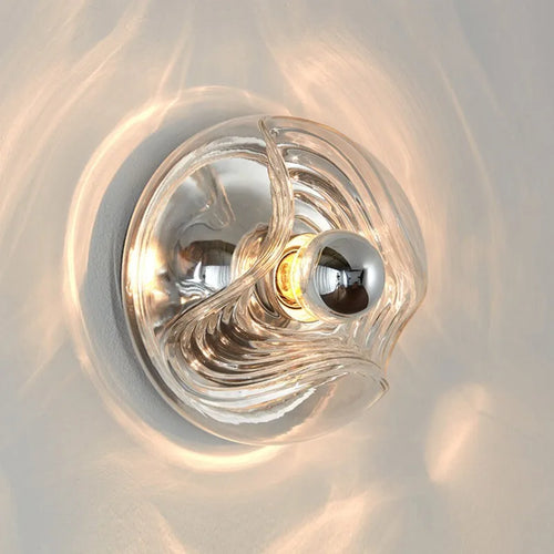 Modern glass wall light for interior decoration and lighting - vue 2 sur 11