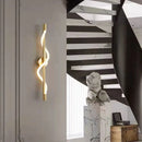 Brass wall light with remote control and dimming