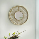 Hand-woven Nordic decorative mirror for a creative interior