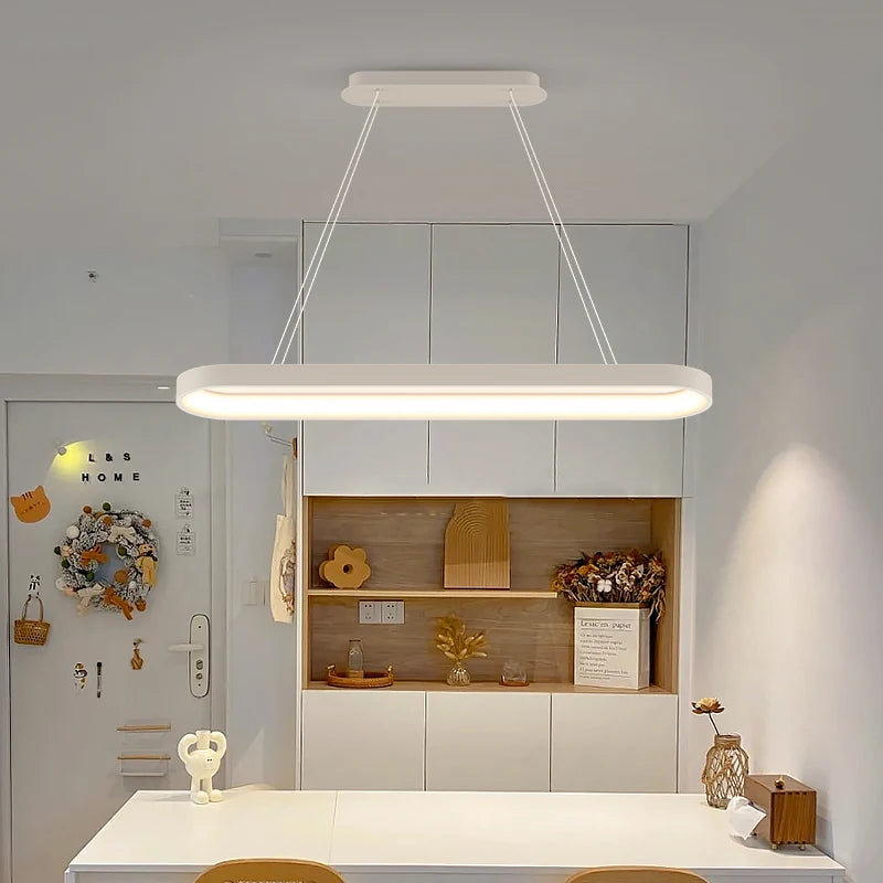 Modern LED pendant light for minimalist interior lighting - vue 4 sur 6