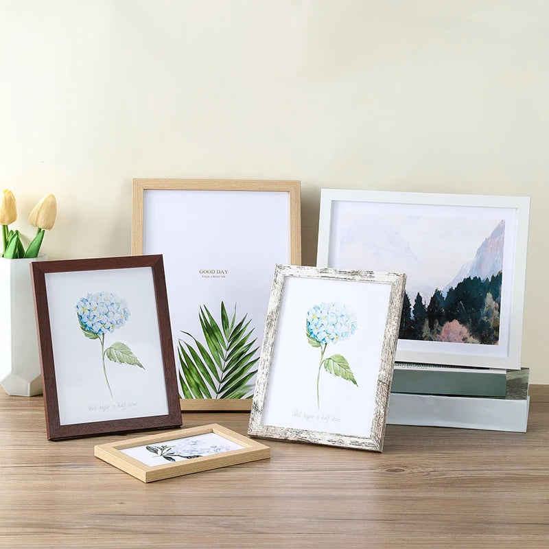 Hanging wooden photo frame for decoration and gifts