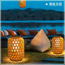 Solar bamboo lanterns for outdoor garden decoration