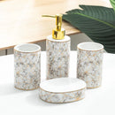 set of four ceramic bathroom accessories