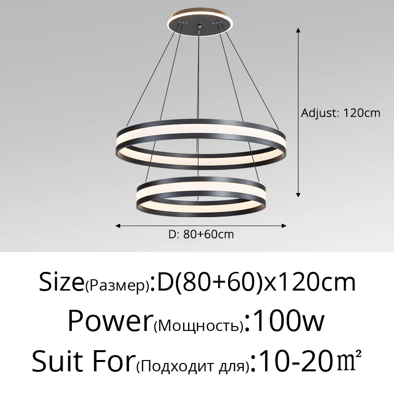 Modern Italian minimalist chandelier for a luxurious atmosphere - vue 13 sur 15